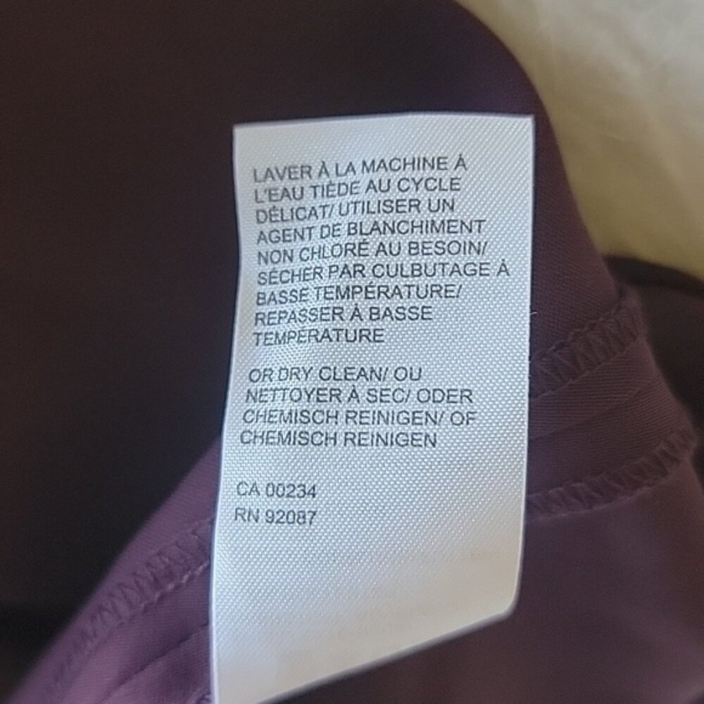 SAKS FIFTH AVENUE Plum Cascading Trailing Ruffle Party Date Night Glam Cami M - Picture 7 of 10